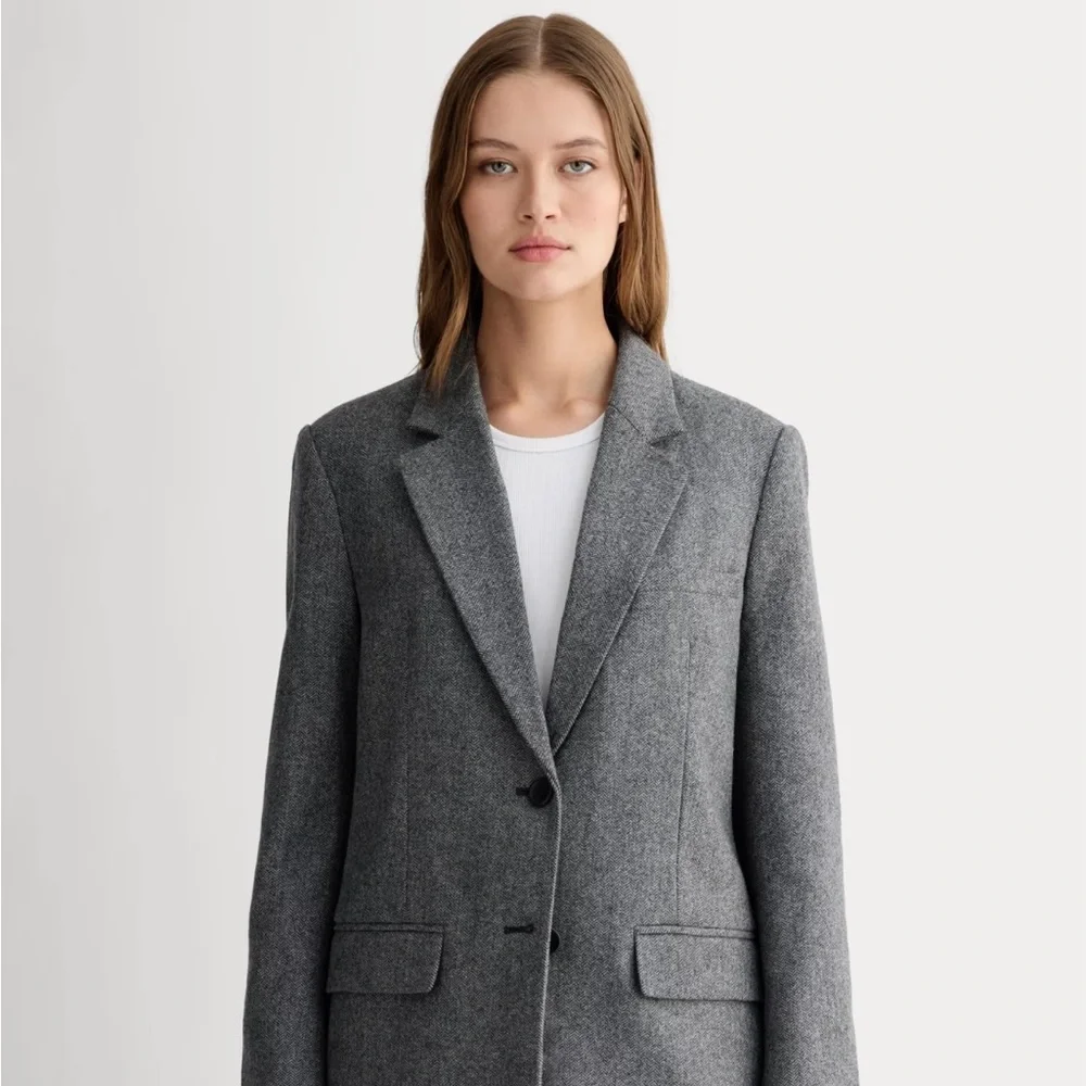 Everlane Wool Herringbone Blazer - Picture 2 of 5
